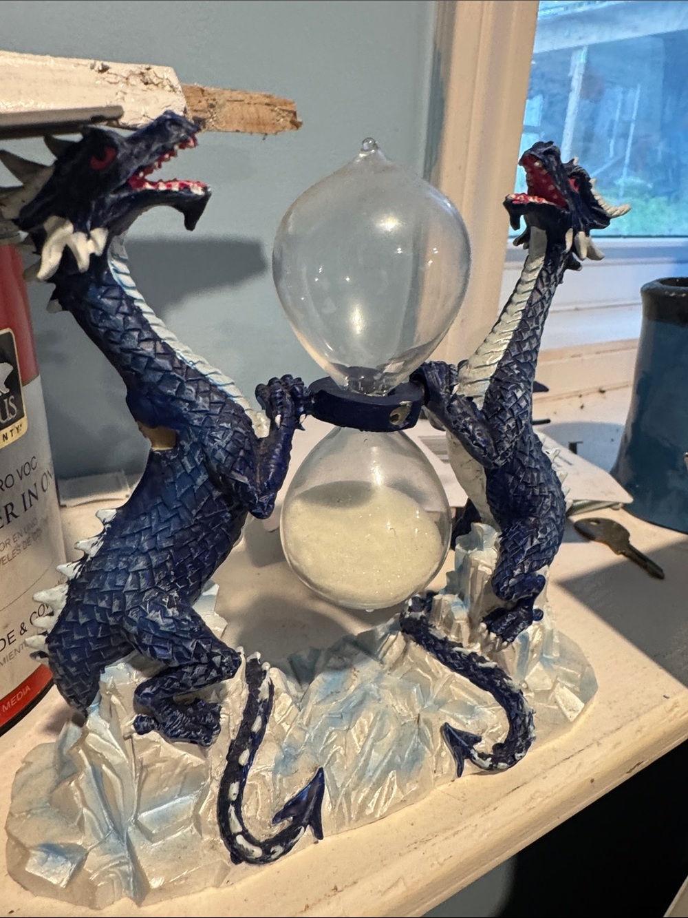 Blue Dragon Hourglass Sand Timer - Decorative Home Art